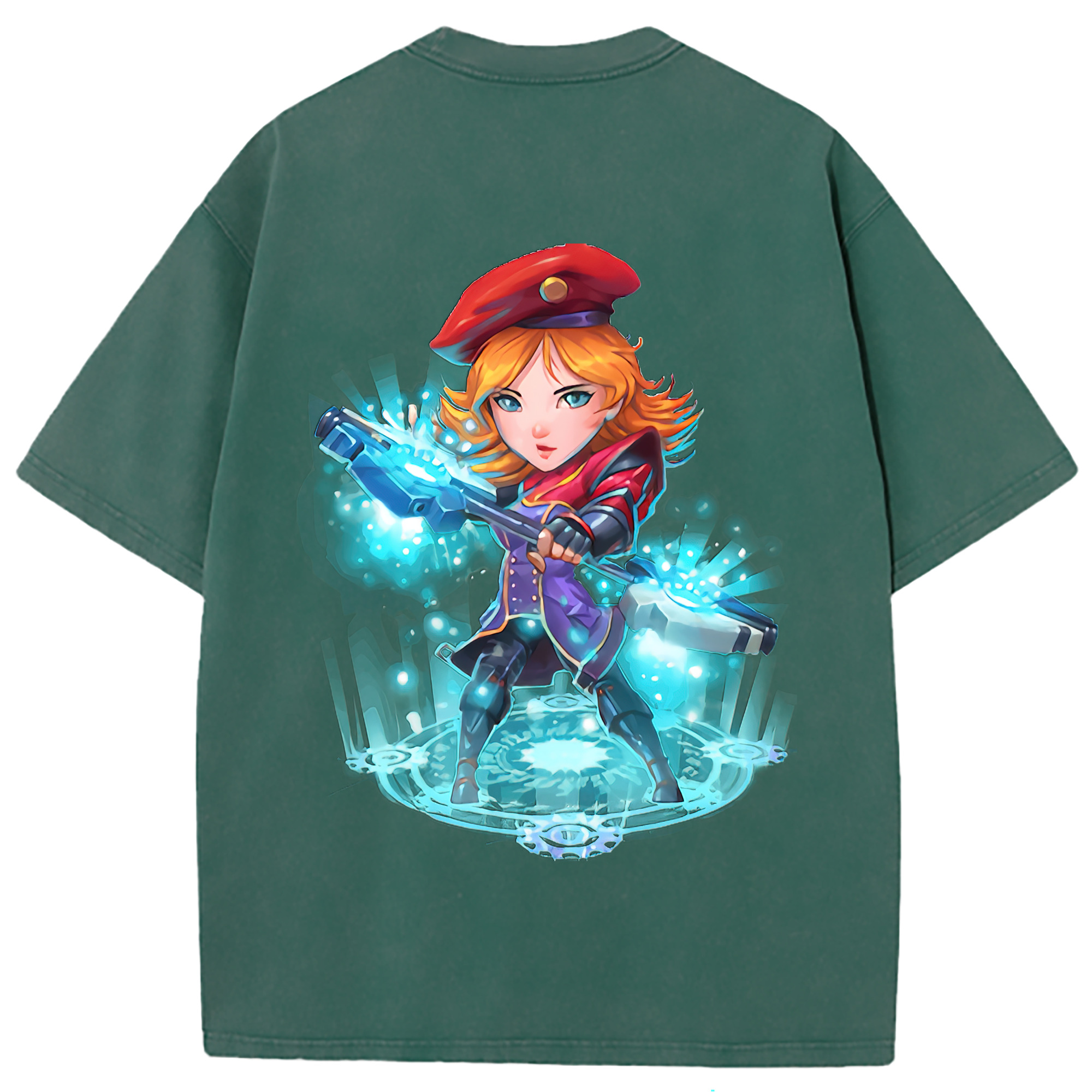 （画像用） リーグ・オブ・レジェンド League of Legends LOL 綿100% ヴィンテージ風 半袖Tシャツ（背面プリント）